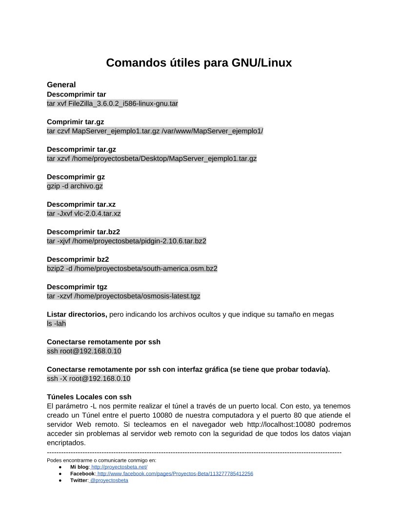 Imágen de pdf Comandos utiles para GNU Linux
